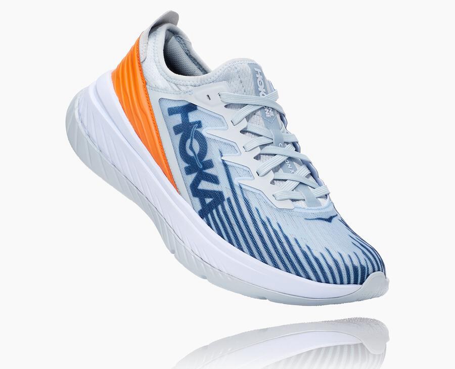 Hoka Mens Running Shoes NZ - Hoka Carbon X-Spe White/Blue (PIQ407635)